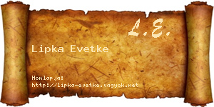 Lipka Evetke névjegykártya